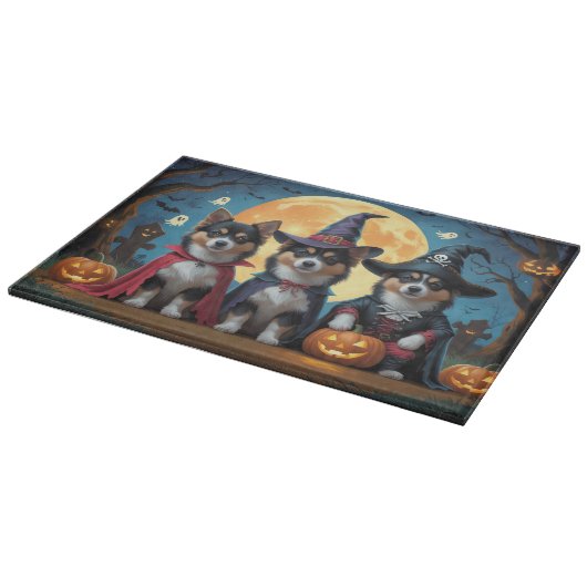 Planche À Découper Chiens lapons finlandais Citrouille Halloween drôl (Coin)