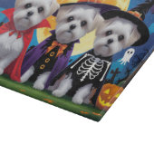 Planche À Découper Chiens maltais Citrouille Halloween drôle (Coin)