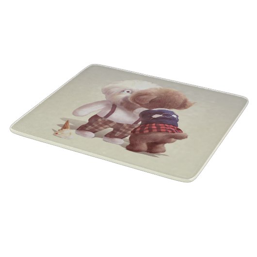 Planche À Découper Chiens mignons Accrochage (Coin)