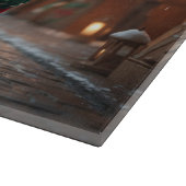 Planche À Découper Chiens Pitbull Noël Neige Fêtes (Coin)