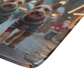 Planche À Découper Chiens Wire Fox Terrier Noël Neige Fête (Coin)