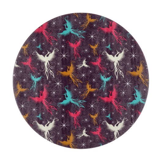 Planche À Découper Chiffre motif d'oiseaux de Phoenix (Devant)