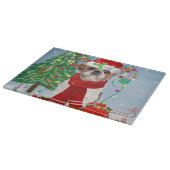 Planche À Découper Chih Tzu Chien dans Noël de neige (Coin)