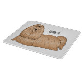 Planche À Découper Chih tzu long cheveux dessin de chien (Coin)