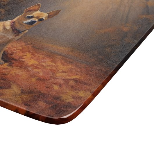 Planche À Découper Chihuahua à l'automne Leaves automne Inspire (Coin)