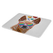 Planche À Découper Chihuahua Chien avec Coeurs Saint Valentin (Coin)