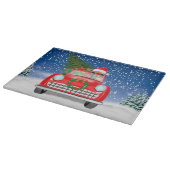 Planche À Découper Chihuahua Chien Conduite Voiture En Noël De Neige (Coin)