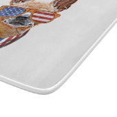 Planche À Découper Chihuahua Chien USA Indépendance américaine 4 juil (Coin)