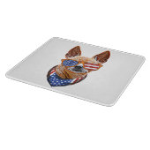 Planche À Découper Chihuahua Chien USA Indépendance américaine 4 juil (Coin)