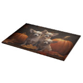 Planche À Découper Chihuahua Chiot Automne Citrouille de plaisir (Coin)