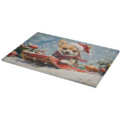 Planche À Découper Chihuahua Dog in Sledge Let it neiger Noël (Coin)