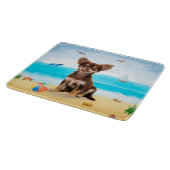 Planche À Découper Chihuahua Dog sur la plage (Coin)