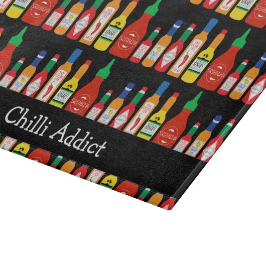 Planche À Découper Chili Addict Épicé Nourriture Lover Patternes (Coin)