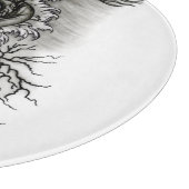 Planche À Découper Chine Dragon, noir et blanc Design en Tattoostyl (Coin)