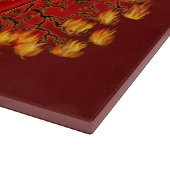 Planche À Découper Chine Dragon rouge et or design (Coin)