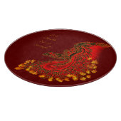 Planche À Découper Chine Dragon rouge et or design (Coin)