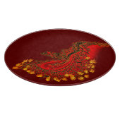 Planche À Découper Chine Dragon rouge et or design (Coin)