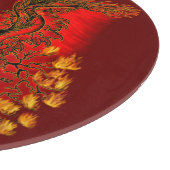 Planche À Découper Chine Dragon rouge et or design (Coin)