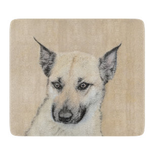 Planche À Découper Chinook (Oreilles Pointées) Peinture - Art Chien o