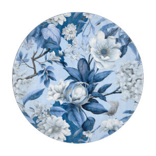 Planche À Découper Chinoserie bleu et blanc Série Design 3