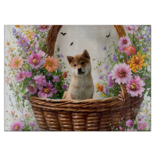 Planche À Découper Chiot de Shiba Inu (Devant)