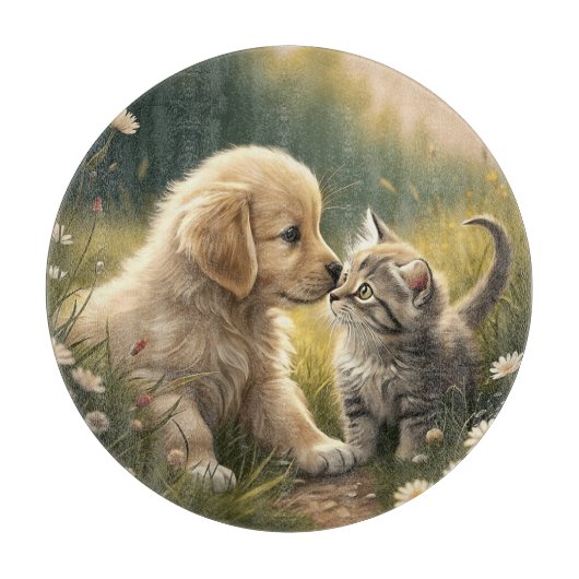 Planche À Découper Chiot Et Kitten (Devant)