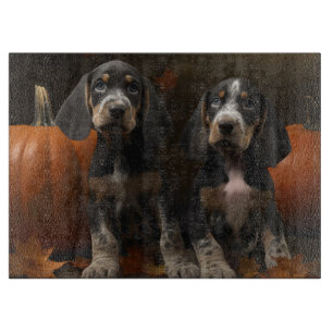 Planche À Découper Chiots Bluetick Coonhound Délice d'Automne Citroui