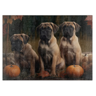 Planche À Découper Chiots Bullmastiff  Délice d'Automne Citrouille