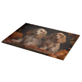 Planche À Découper Chiots Cocker Spaniel Délice d'Automne Citrouille (Coin)