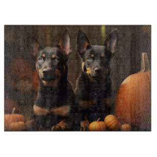 Planche À Découper Chiots Kelpie Australien Délice d'Automne Citrouil