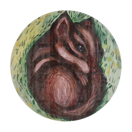 Planche À Découper Chipmunk au printemps (Devant)