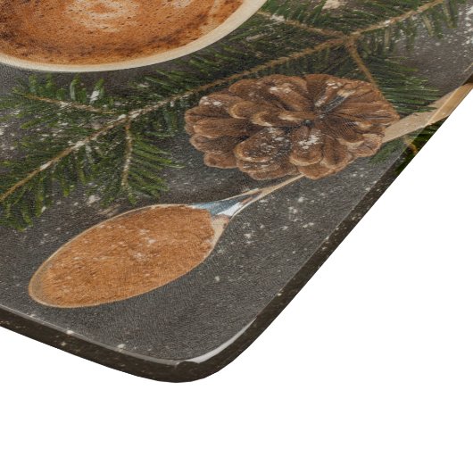 Planche À Découper Chocolat chaud de Noël (Coin)