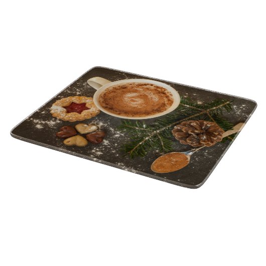 Planche À Découper Chocolat chaud de Noël (Coin)