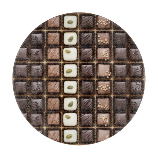 Planche À Découper Chocolat de luxe fait main dans une boîte (Devant)