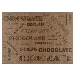 Planche À Découper Chocolat Designer Coupe en verre - Cadeaux