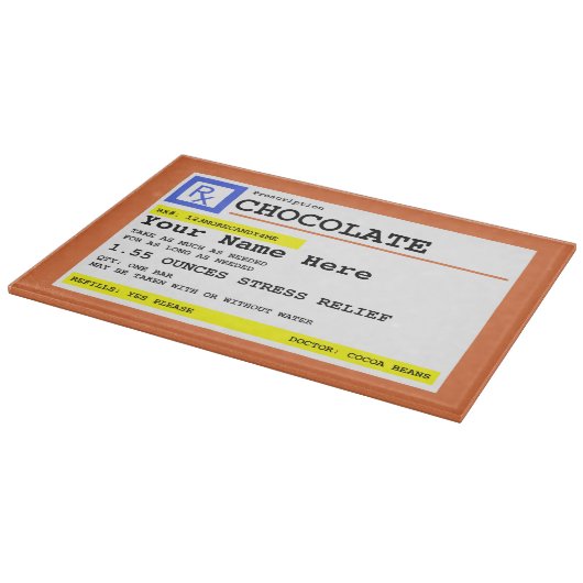 Planche À Découper Chocolat d'ordonnance Customisé amusant (Coin)