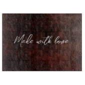 Planche À Découper Chocolat foncé Brown Faux Cuir (Devant)