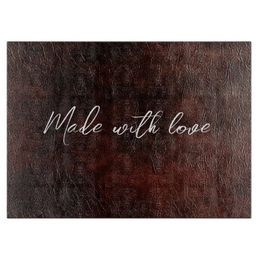 Planche À Découper Chocolat foncé Brown Faux Cuir (Devant)