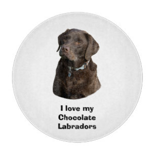 Planche À Découper Chocolate Labrador dog photo
