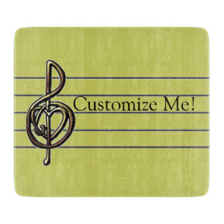 Planche À Découper Choisir une couleur Embossée Look Treble Clef et H