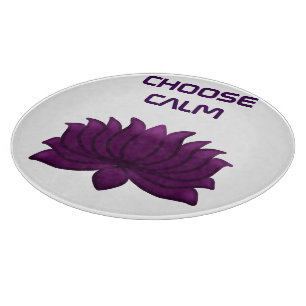Planche À Découper Choisissez Fleur de Lotus Violet Calme