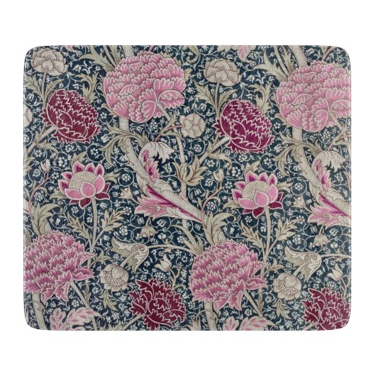 PLANCHE À DÉCOUPER CHOPPING EN VERRE : WILLIAM MORRIS : CRAY (Devant)