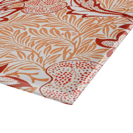 PLANCHE À DÉCOUPER CHOPPING EN VERRE : WILLIAM MORRIS : POMME (Coin)