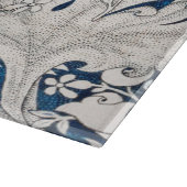 PLANCHE À DÉCOUPER CHOPPING EN VERRE : WILLIAM MORRIS : WALLFLOWER (Coin)