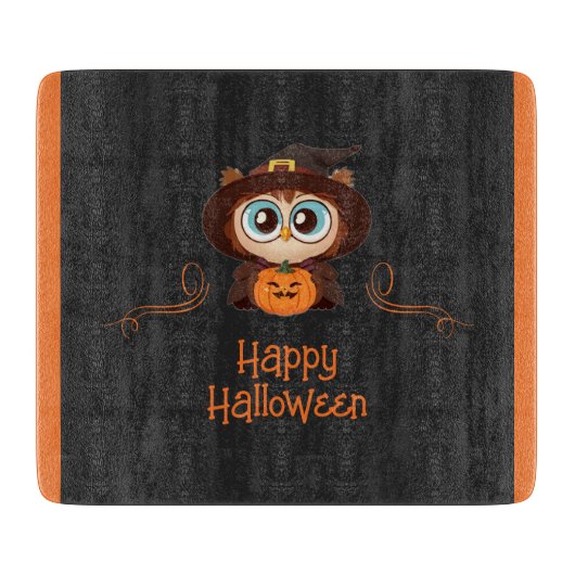 Planche À Découper Chouette/Automne/Automne/Halloween/citrouille (Devant)