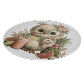 PLANCHE À DÉCOUPER CHOUETTE BÉBÉ À THÈME D'ÉTÉ ORIGINAL ET MIGNON (Coin)