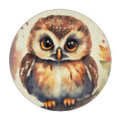 Planche À Découper Chouette bébé créée en aquarelle  (Devant)