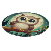 Planche À Découper Chouette bébé la nuit avec lune (Coin)