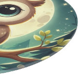 Planche À Découper Chouette bébé la nuit avec lune (Coin)