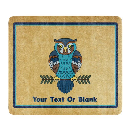 Planche À Découper Chouette d'art populaire nordique (Devant)